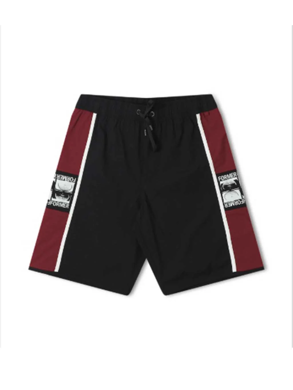 18" Manners Boardshort - Burgundy/Black - Image 4
