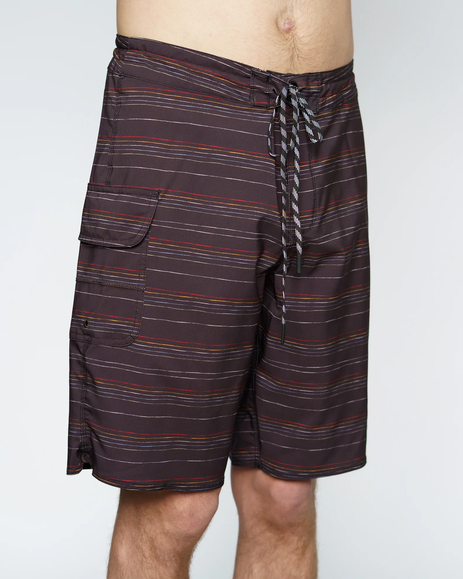 20" Dart Stripe Boardshorts - Black - Image 4