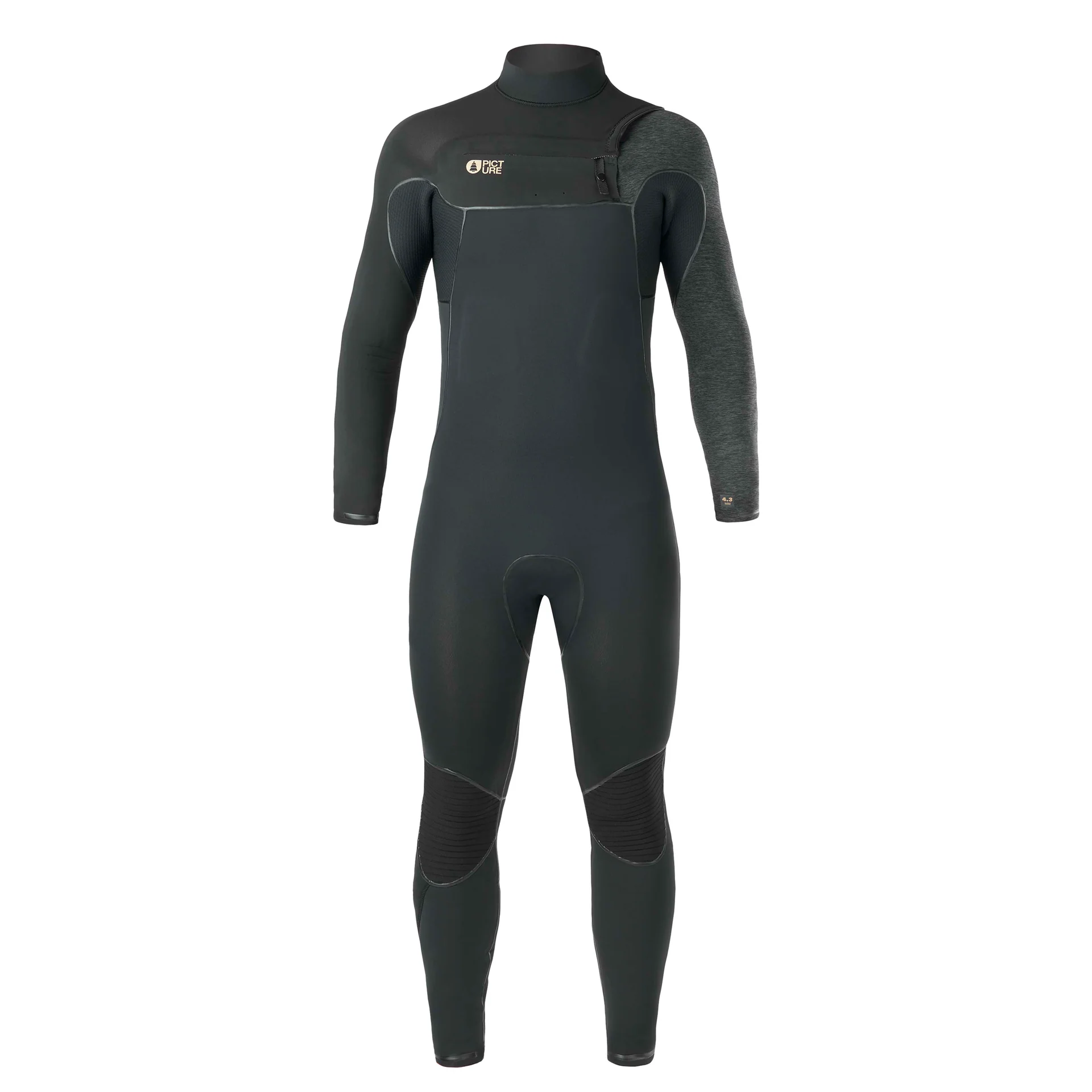 4/3mm Dome Front Chest Zip Fullsuit - Black - Image 12