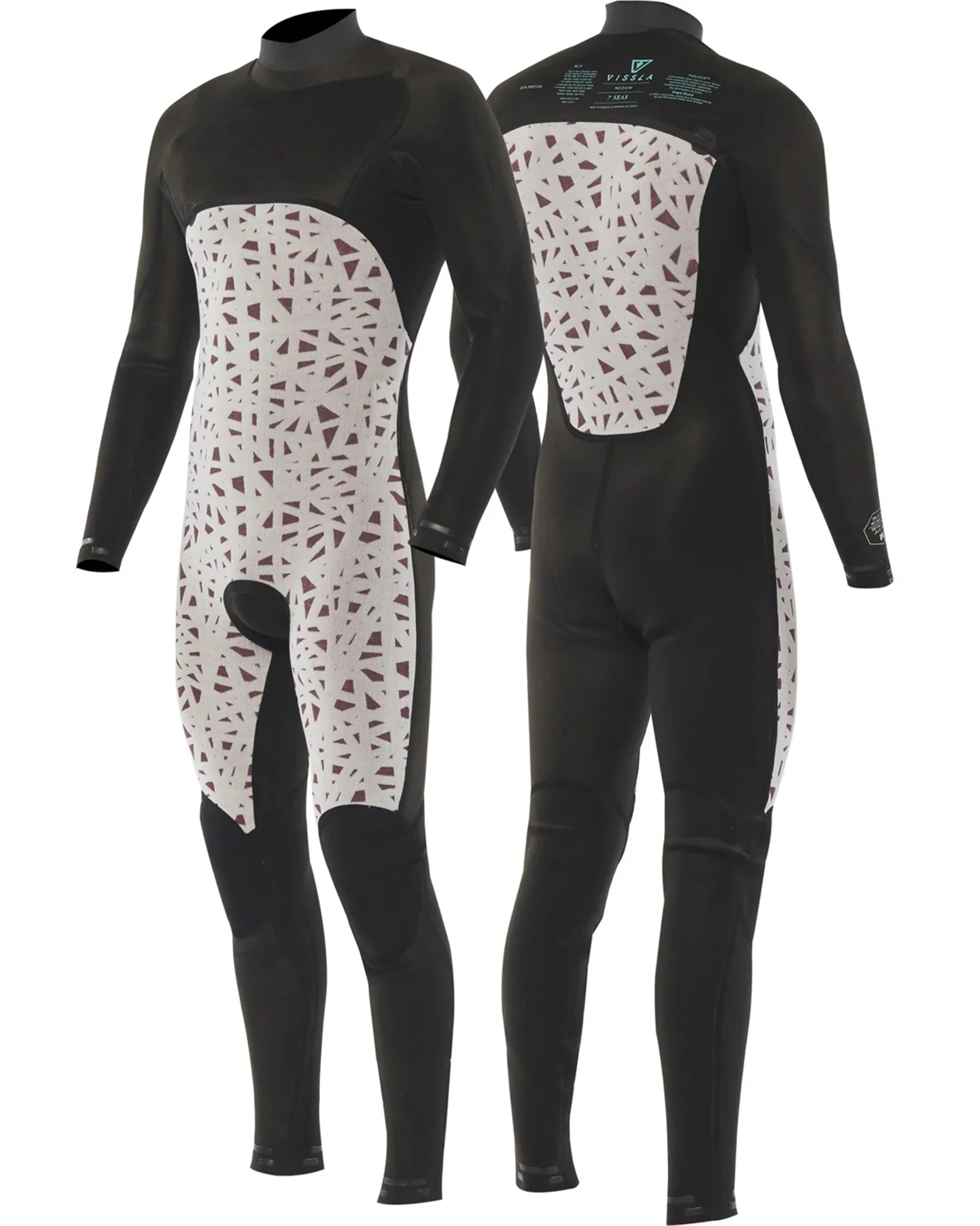 7 Seas 4-3 Full Chest Zip Wetsuit - Black - Image 5