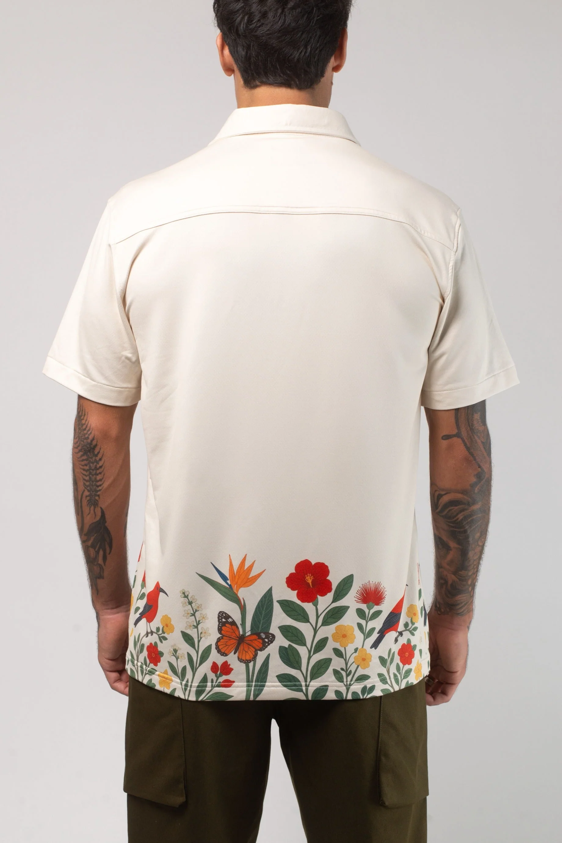 Aqua Terra Floral Fauna and Forest Tech Button Up Shirt - Image 2