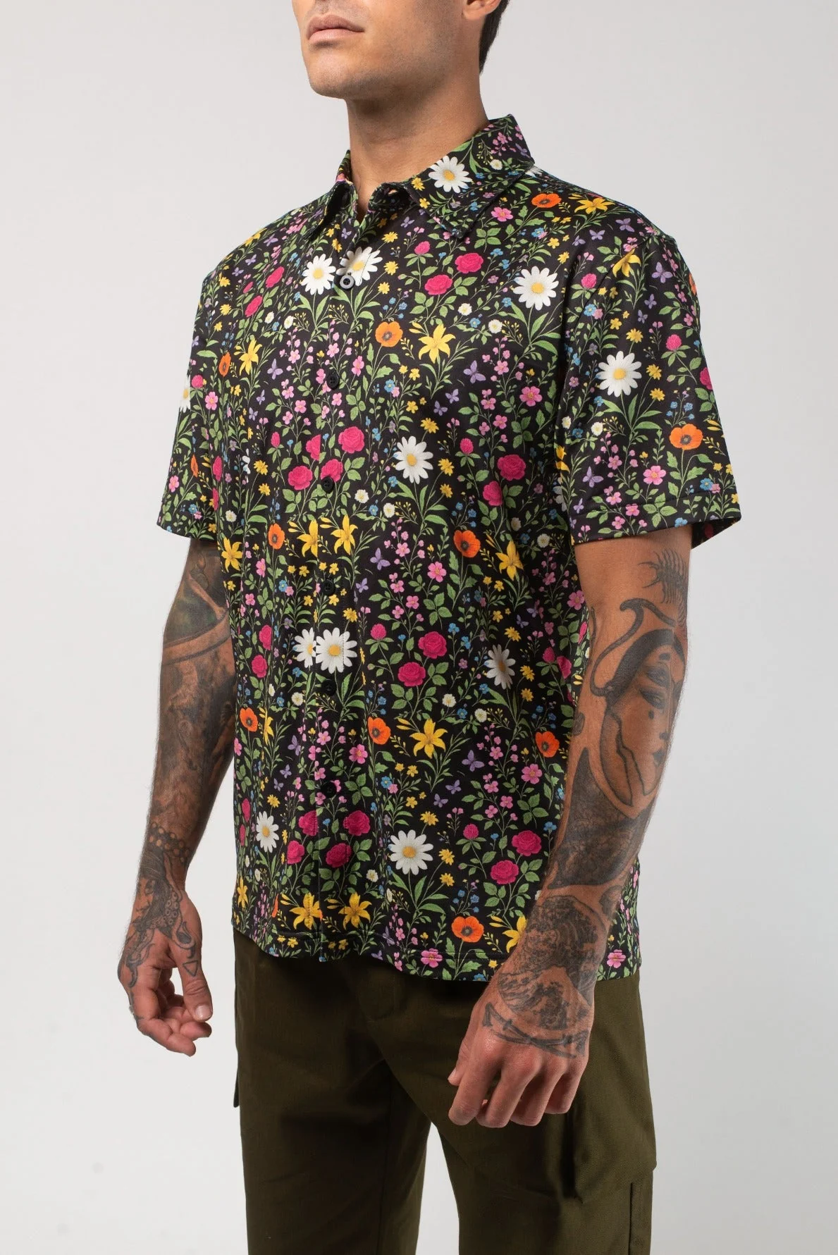 Aqua Terra Scritti Poltti Tech Button Up Shirt - Image 3