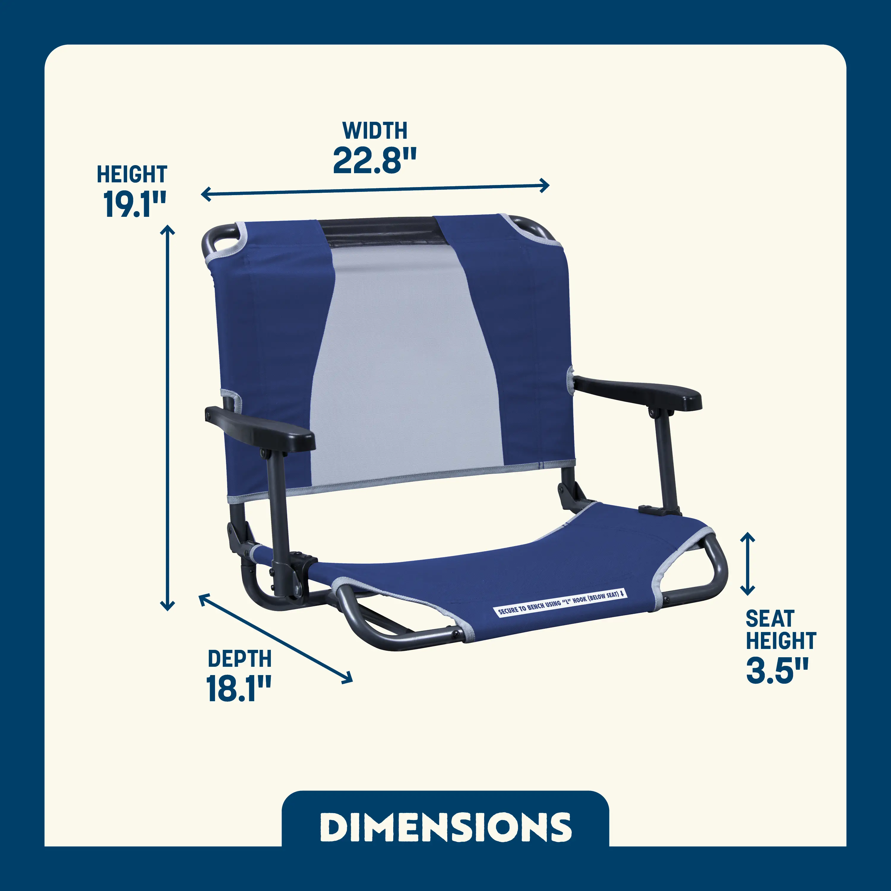 Big Comfort Stadium Chair™ with Armrests Seat - Image 24
