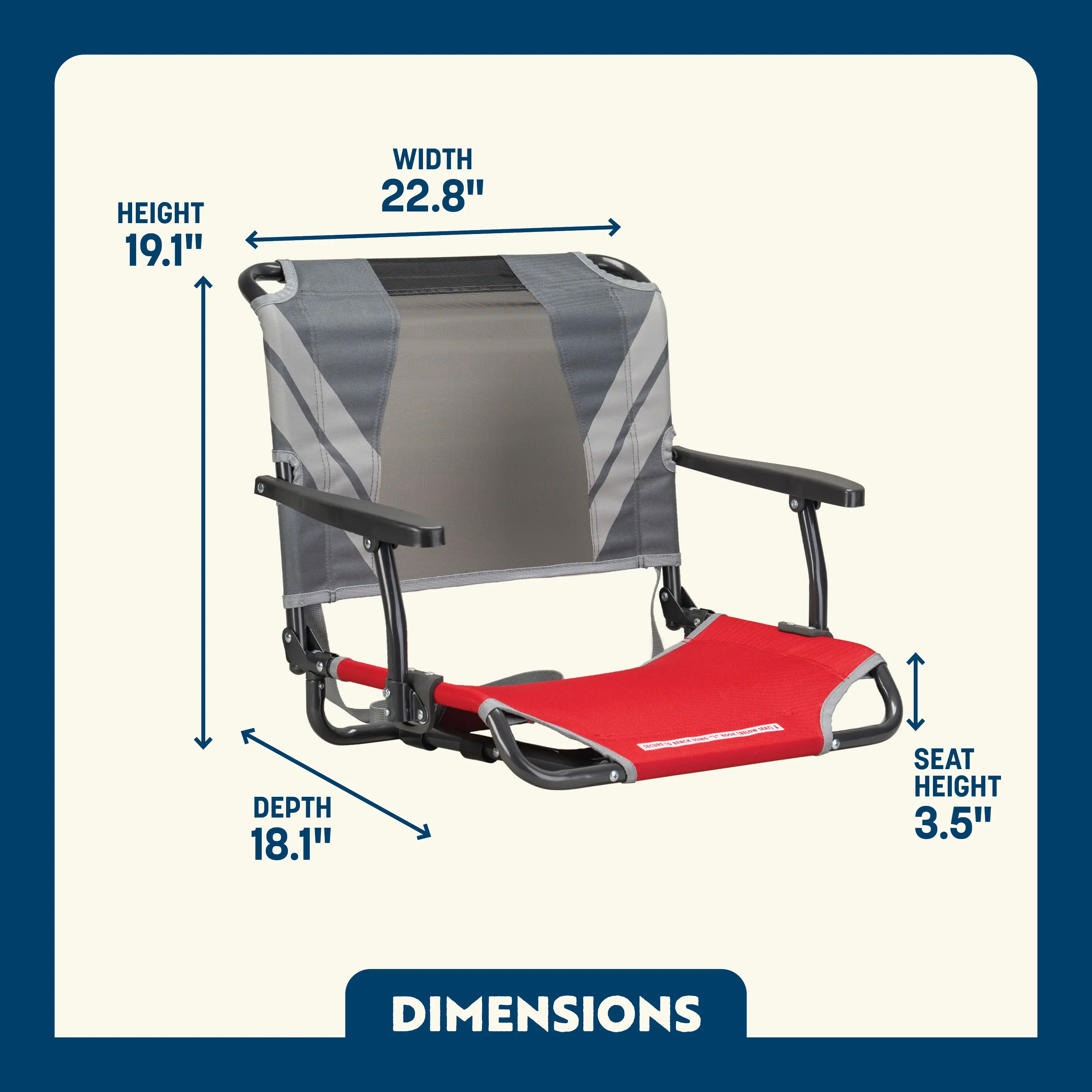 Big Comfort Stadium Chair™ with Armrests Seat - Image 48