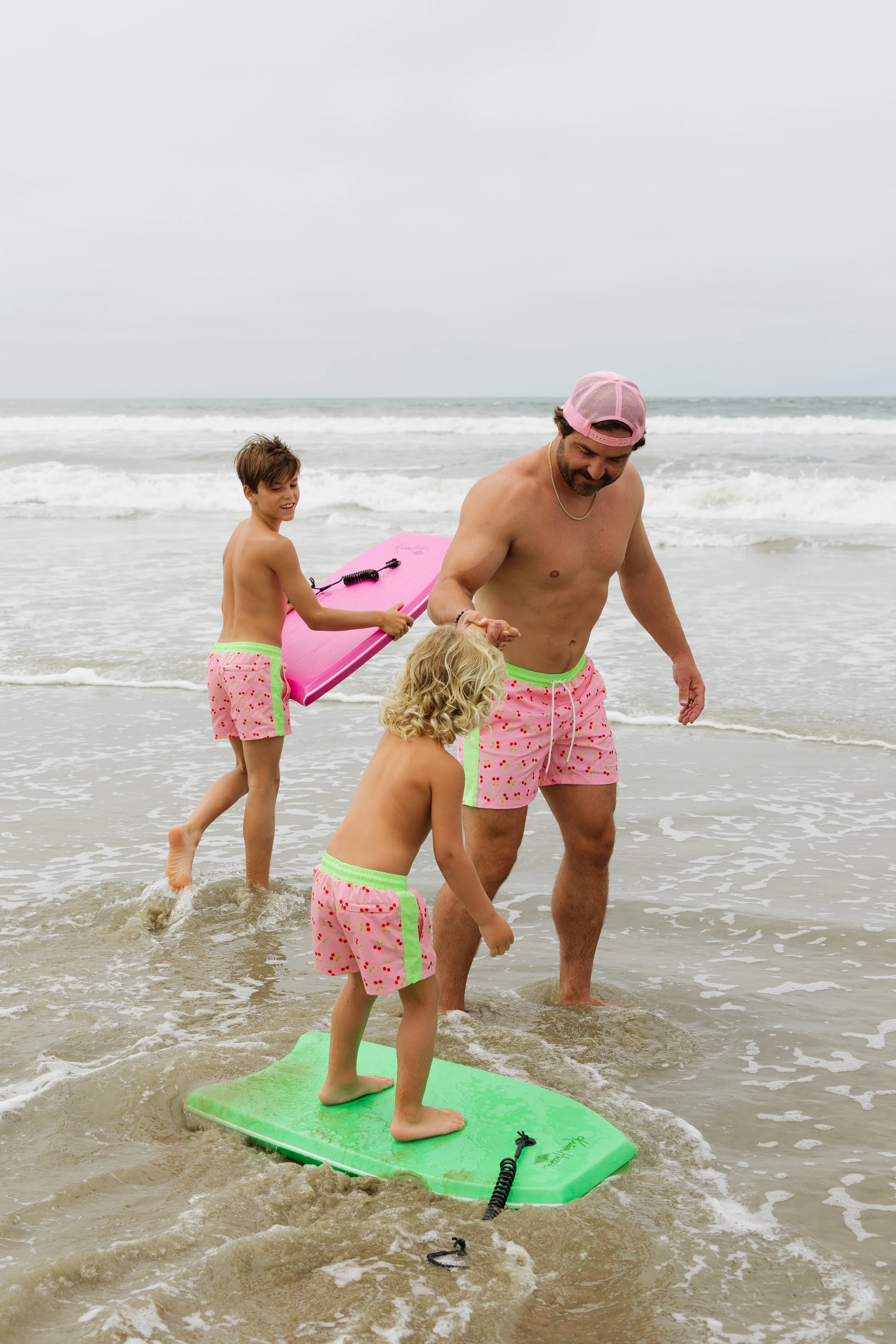 Boy's Kamp Boardshorts - Cherry - Image 2