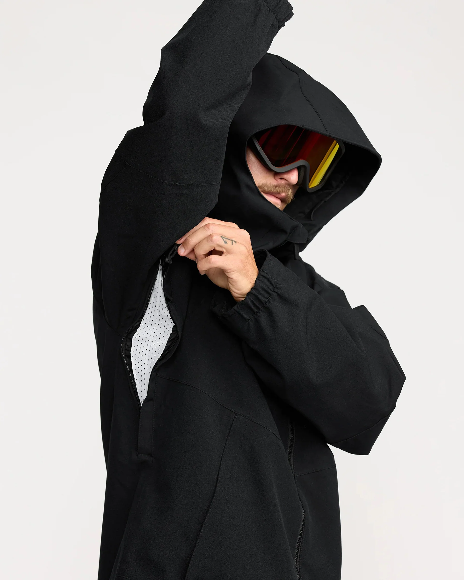 Brighton Full Zip Snow Jacket - Black - Image 5