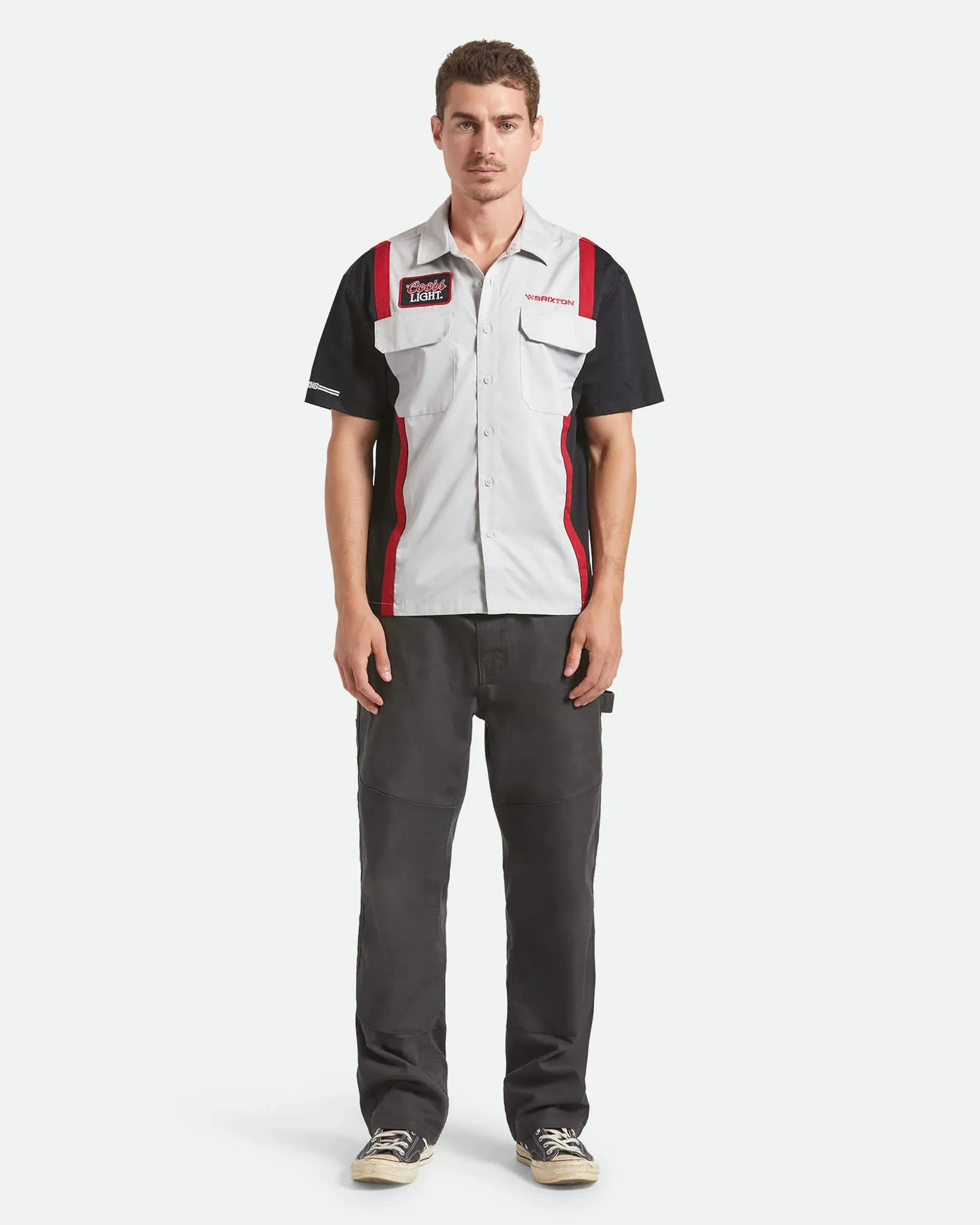 Brixton x Coors Light Shake Down Shirt - Silver/Black - Image 4