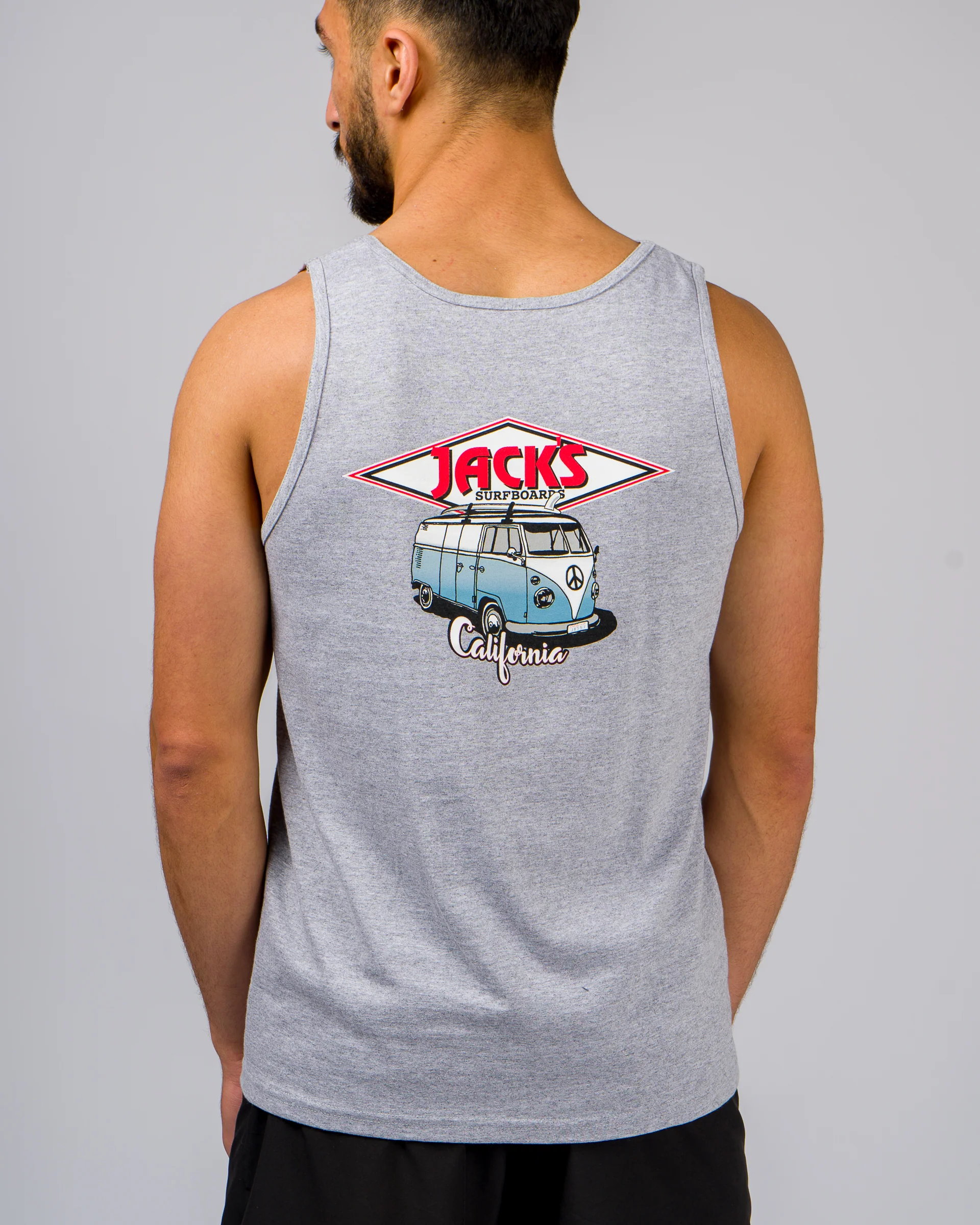 CA Diamond Transport Tank Top - Athletic Heather Grey - Image 3