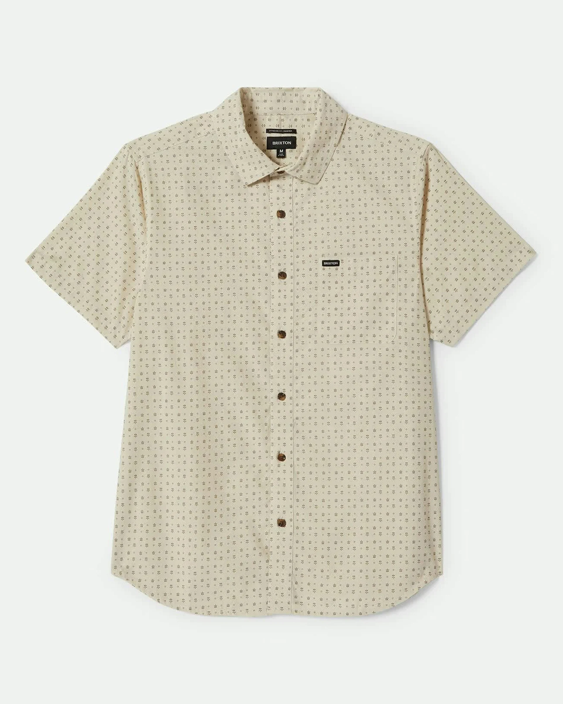 Charter Print S/S Shirt - Off White / Micro Floral