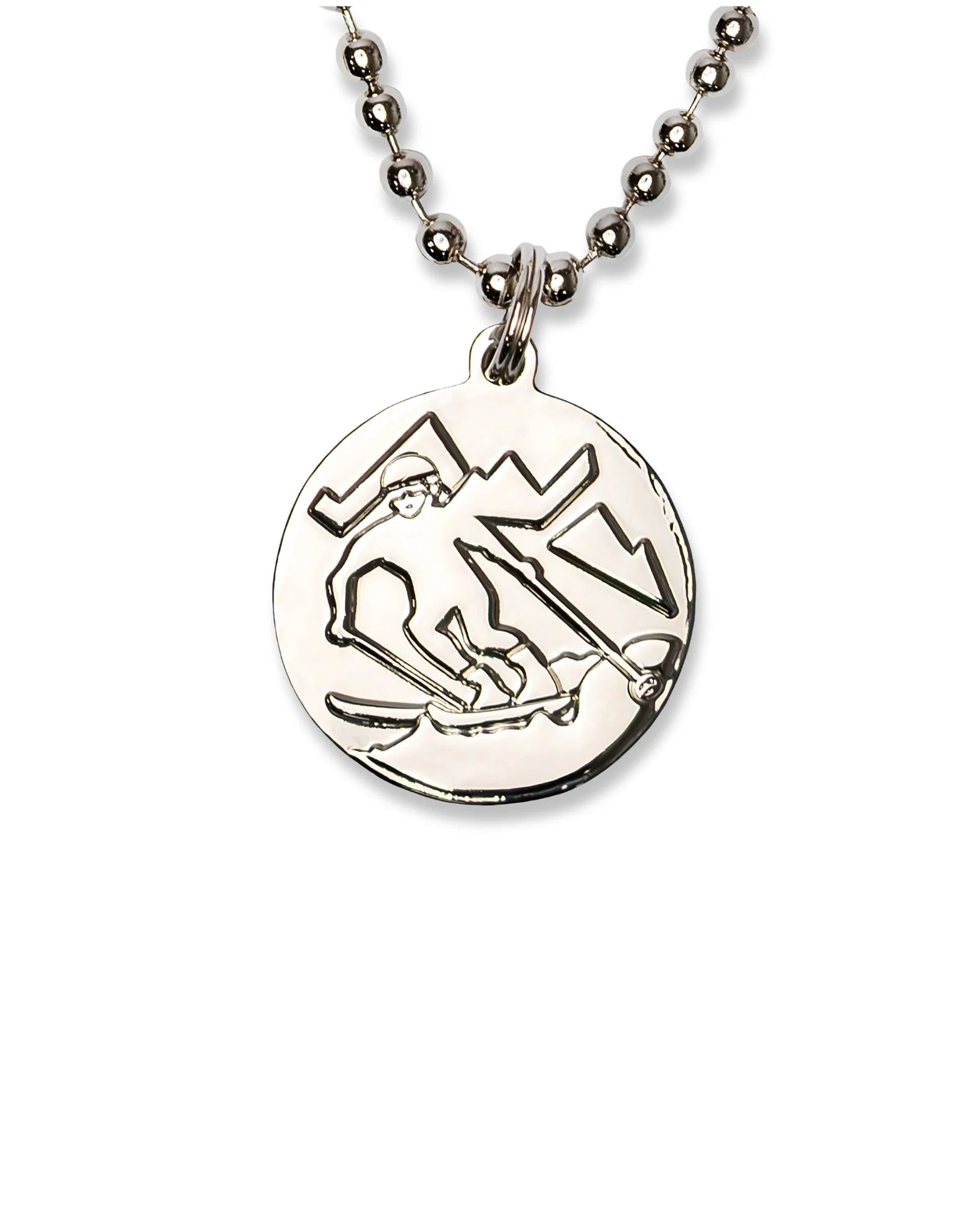 Jack's St. Christopher Necklace -Light Pink/ White - Image 2