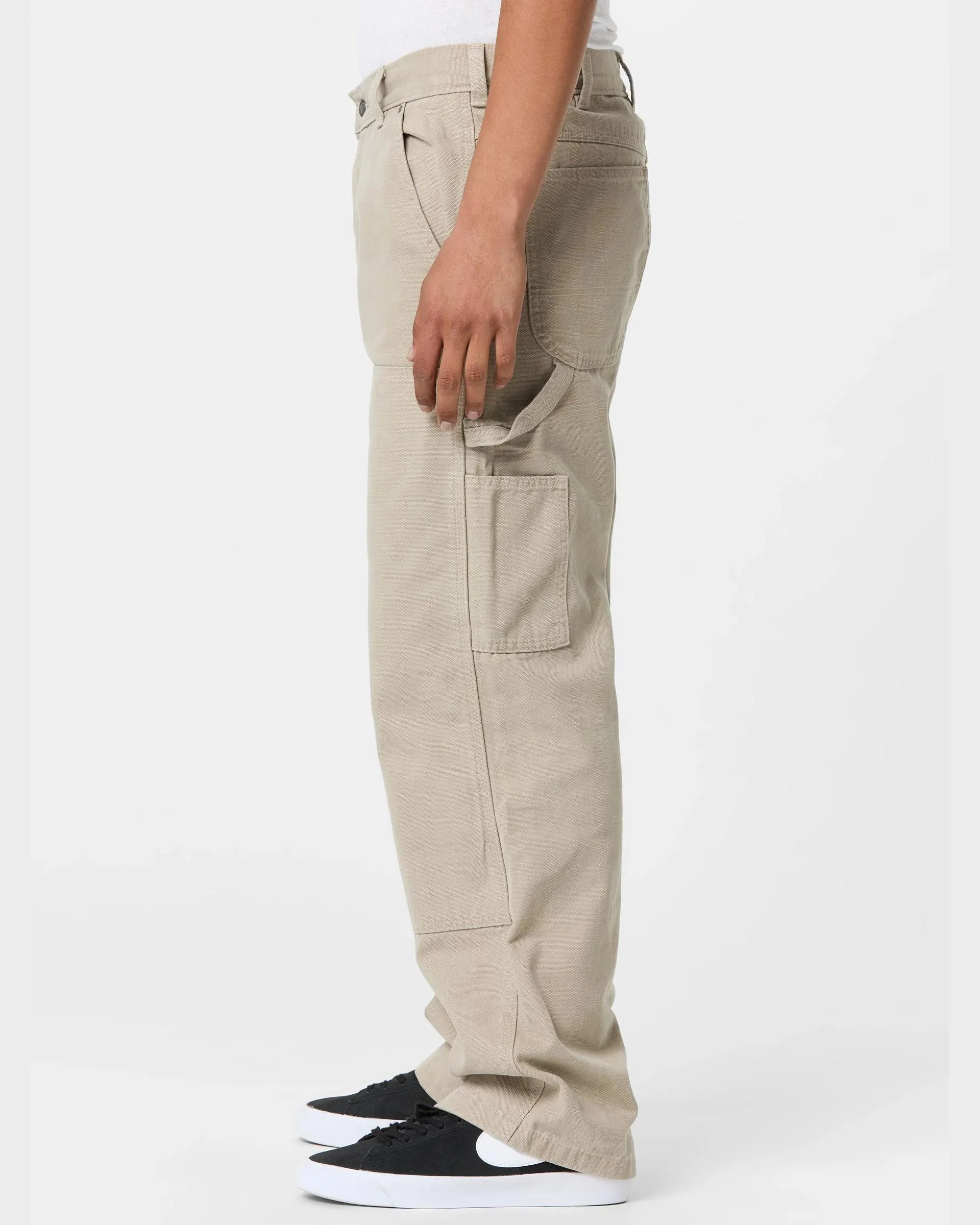 Double Knee Canvas Carpenter Pants - Desert Sand - Image 3