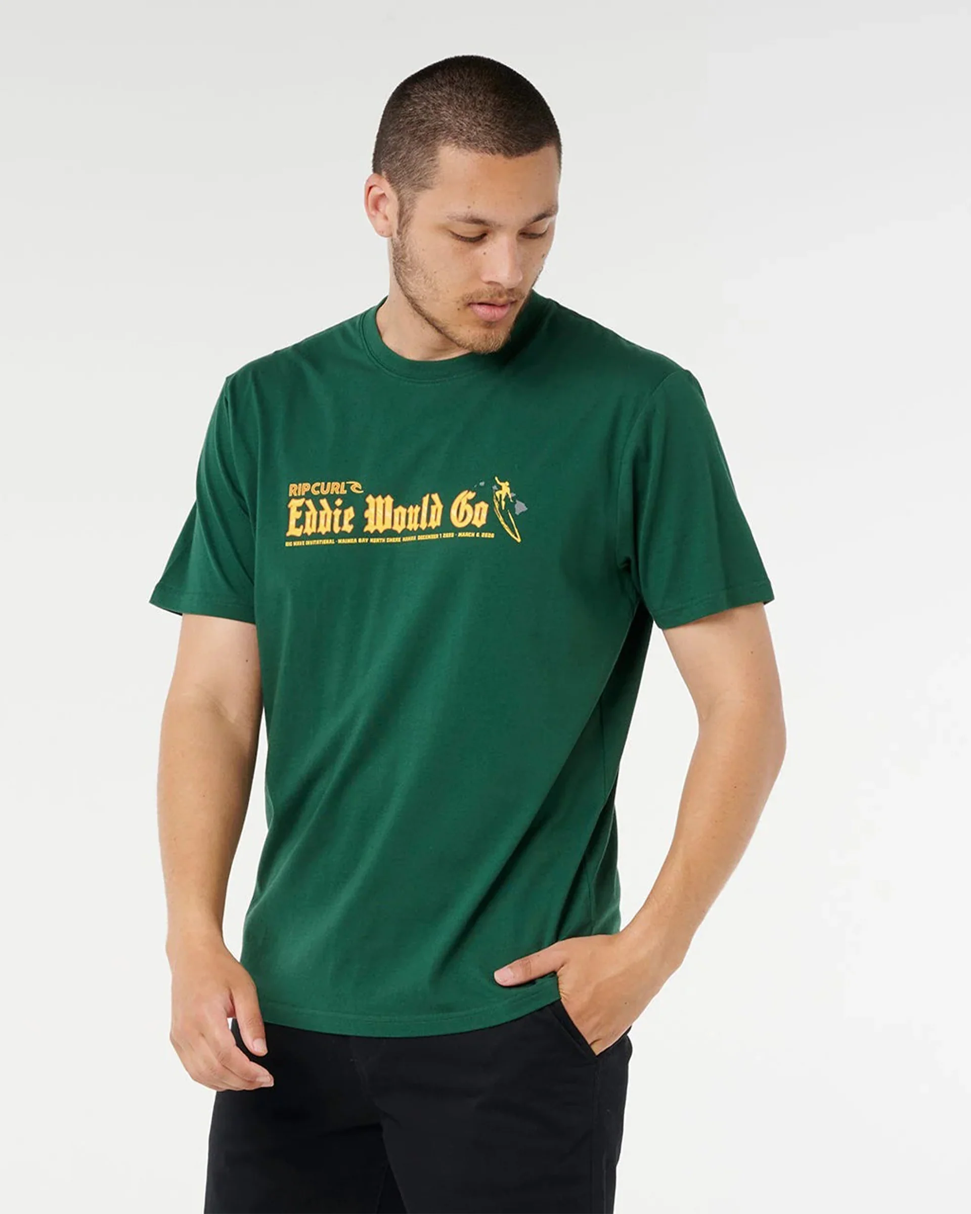 Eddie Would Go Sticker Tee - Green - Image 2