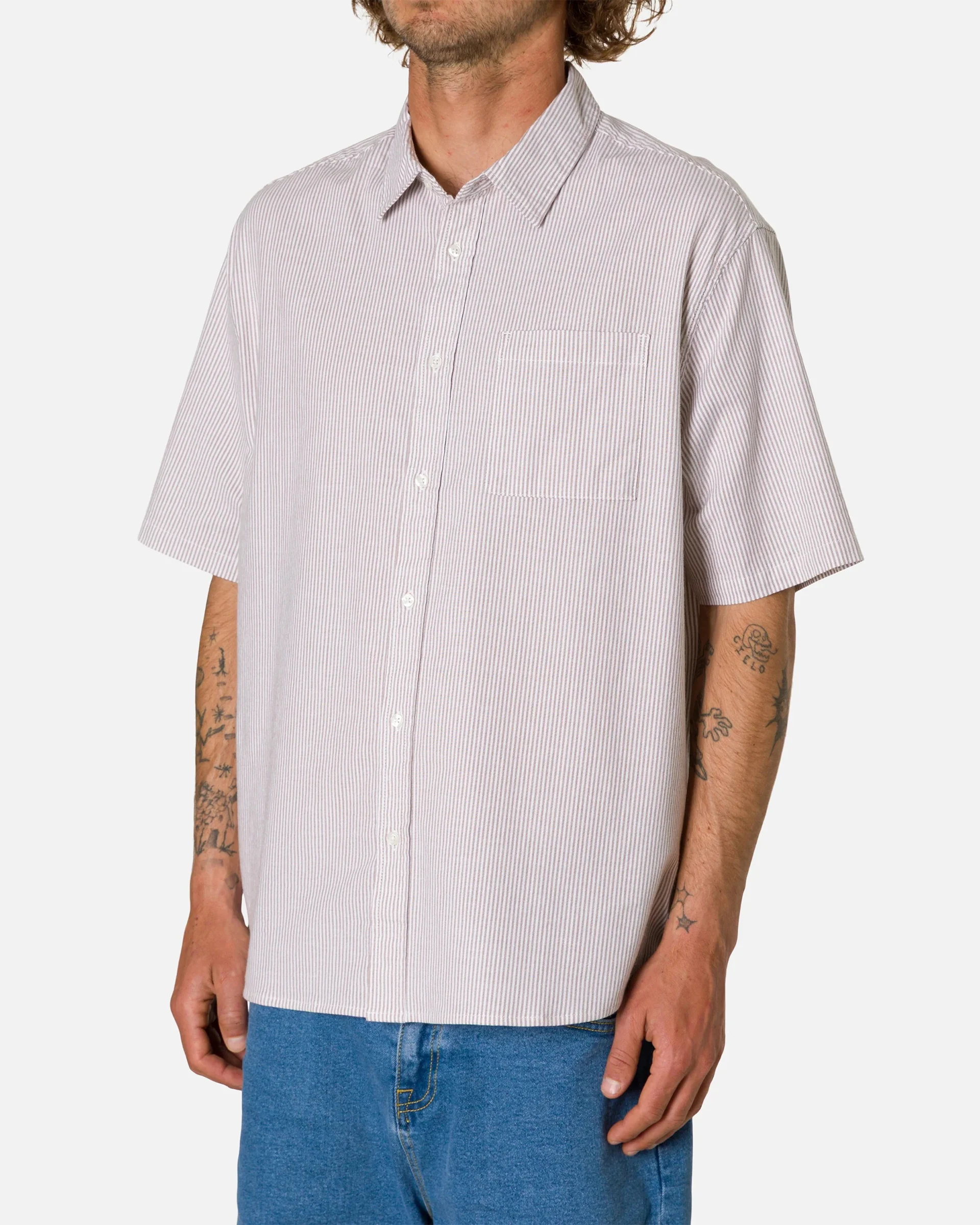Ezra S/S Shirt - Light Brown - Image 3