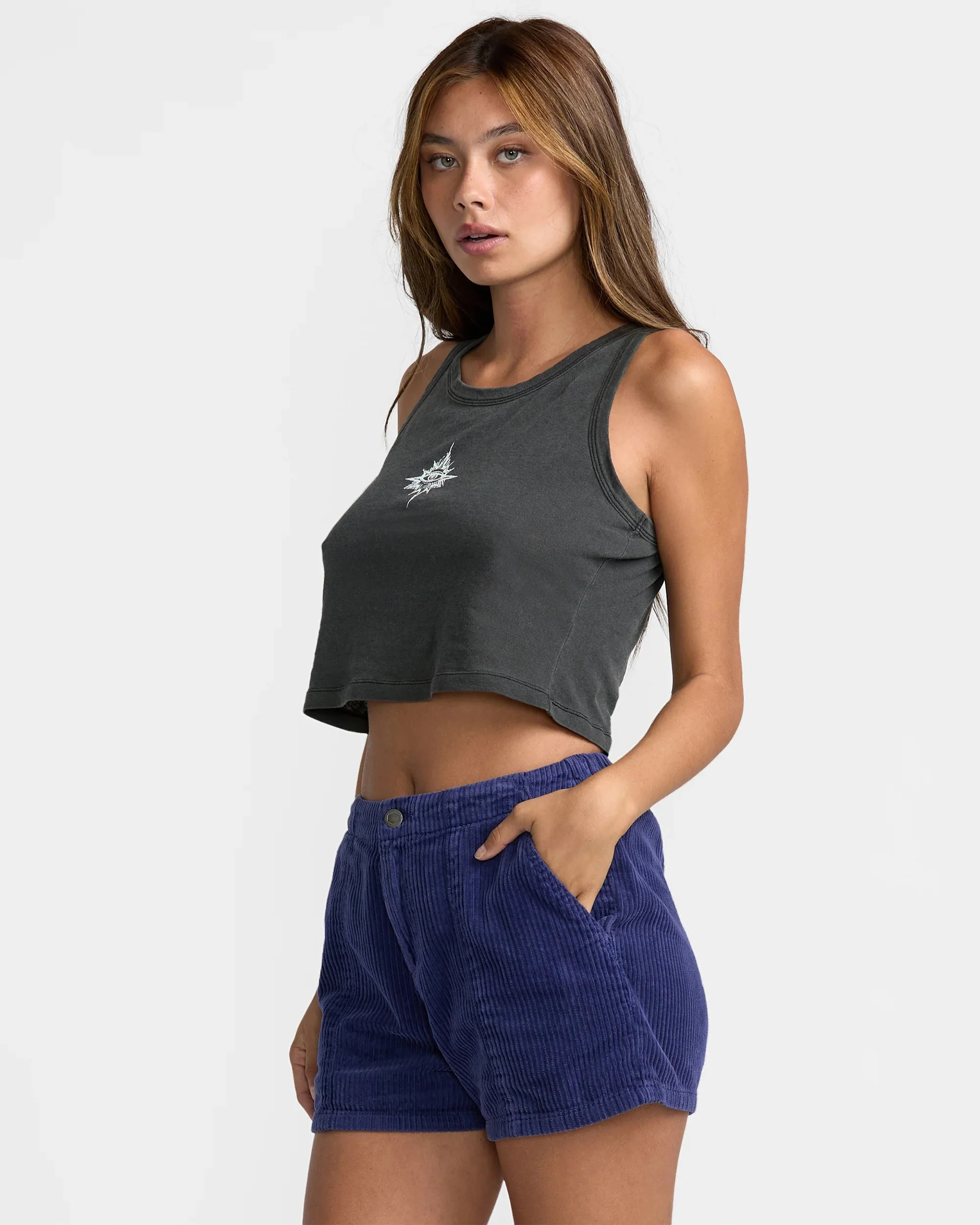 Flow Tank Top - Washed Black - Image 4