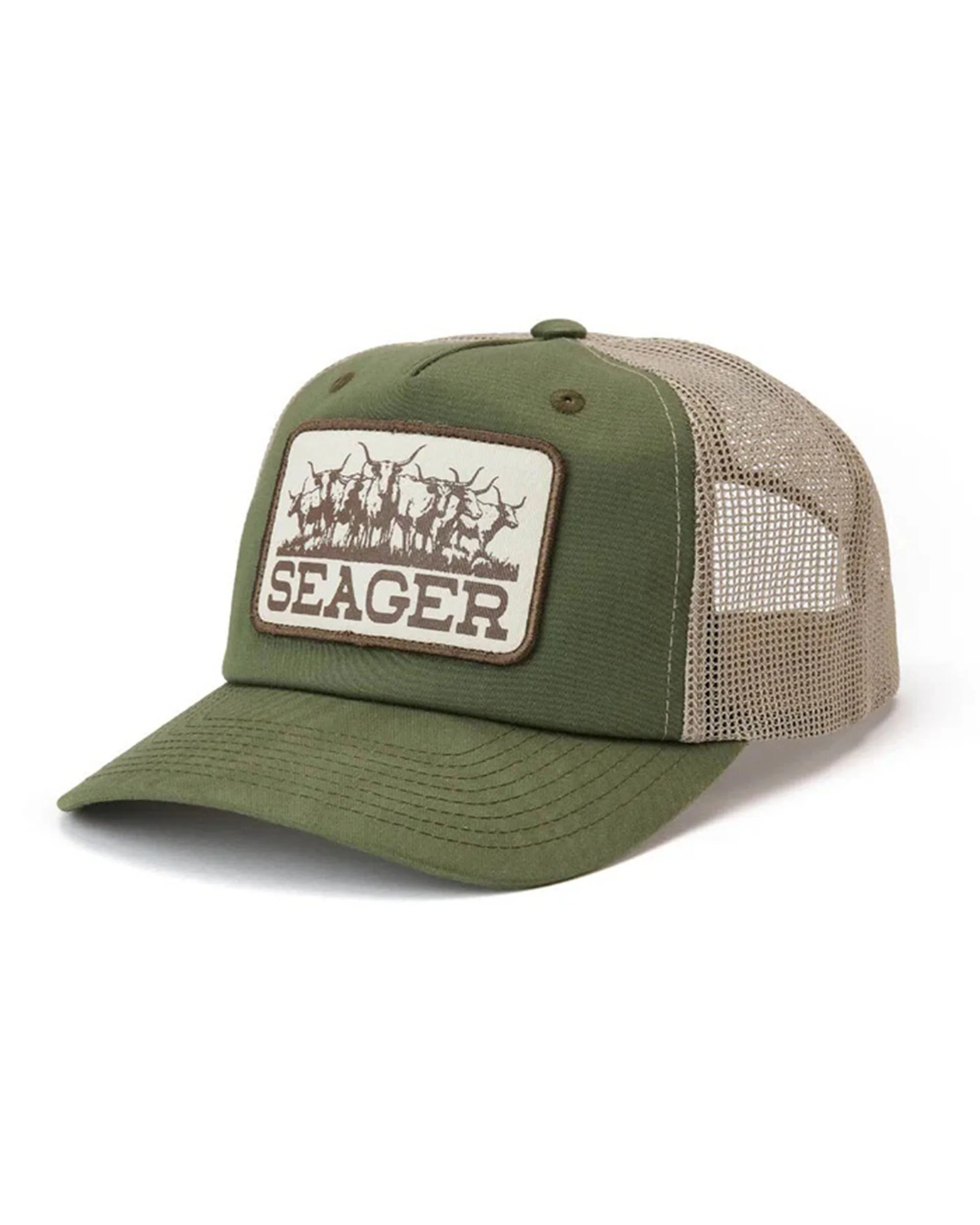 Herd Trucker Snapback Hat - Army Green