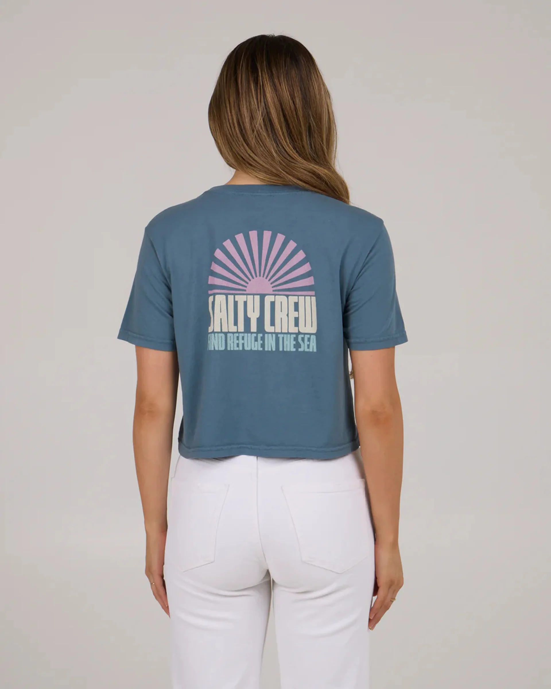 In The Rays Crop Top - Fin Blue - Image 2