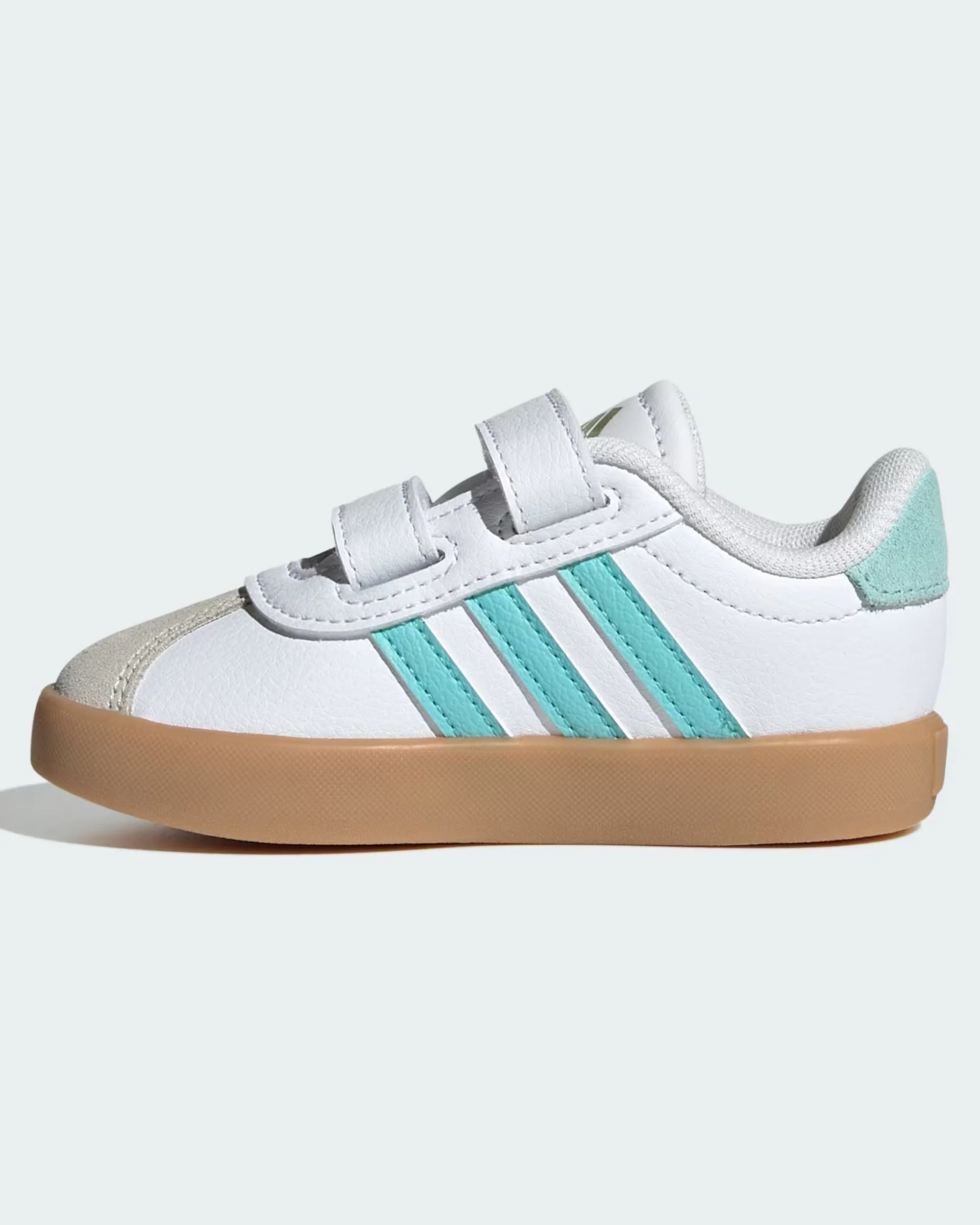 Kids VL Court 3.0 Shoe - Cloud White/Flash Aqua/Alumina - Image 6
