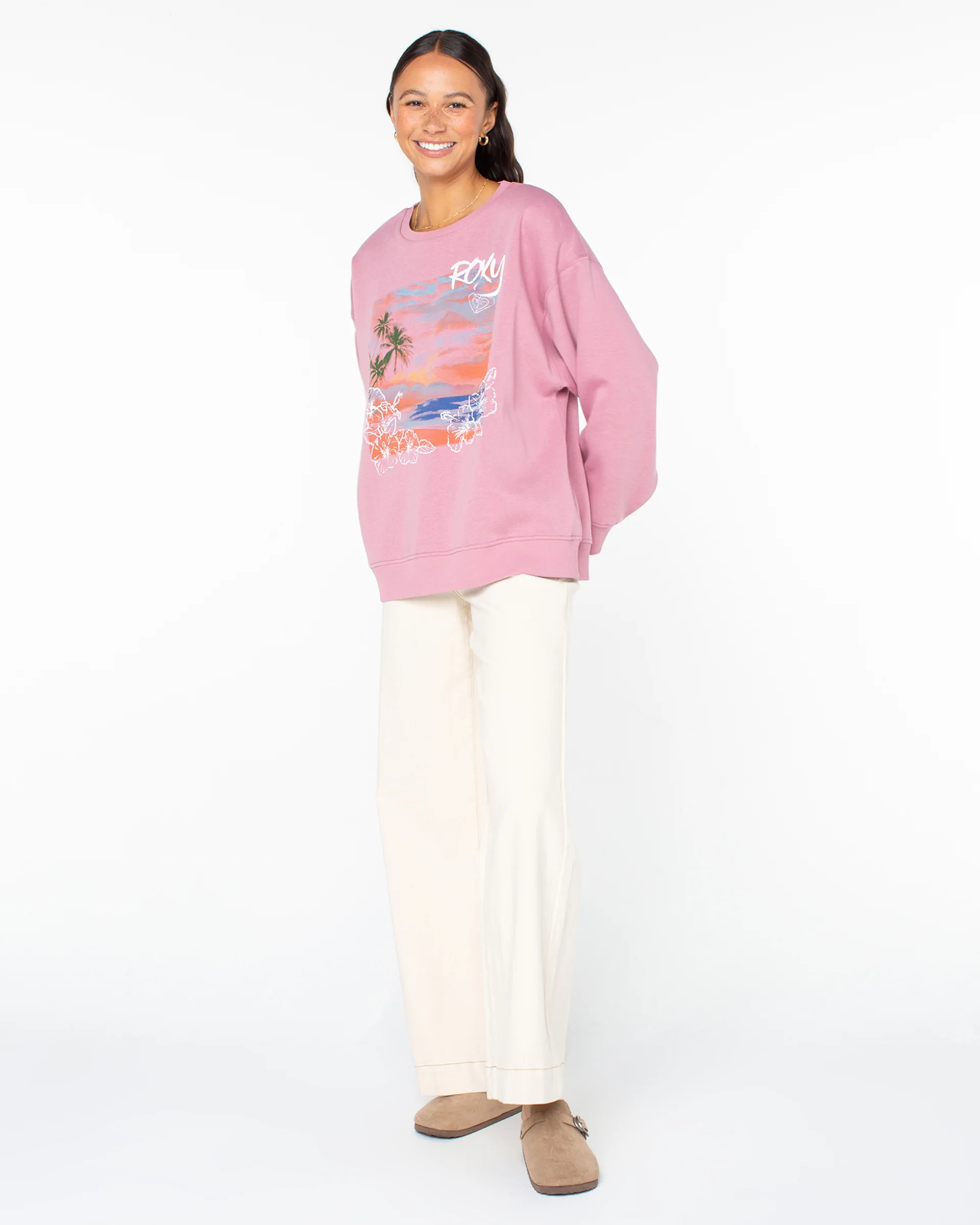 Morning Hike Crewneck - Lilas Beach Collage - Image 6