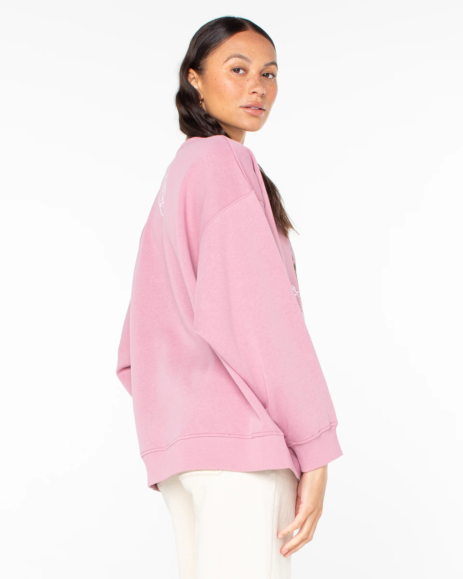 Morning Hike Crewneck - Lilas Beach Collage - Image 5