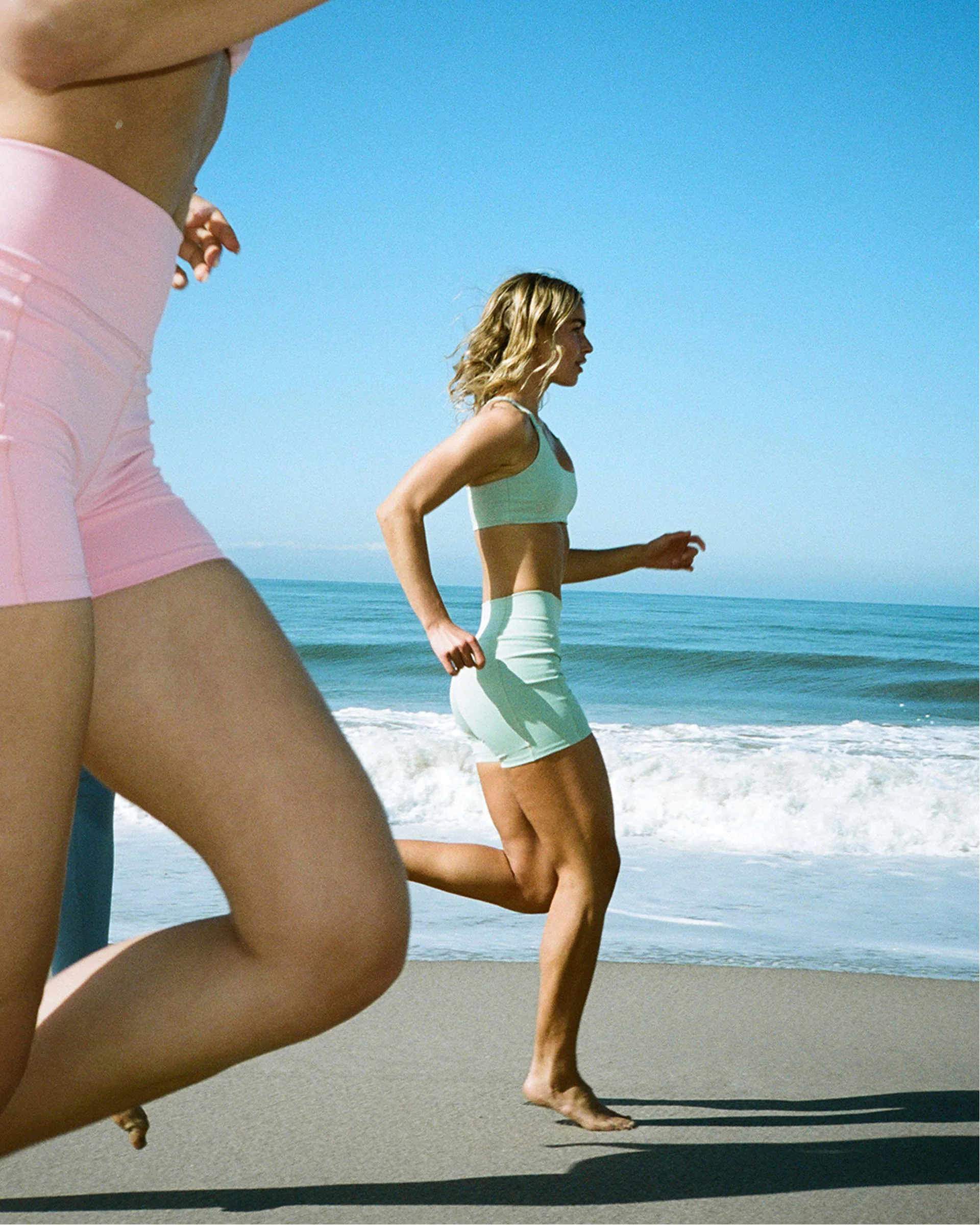 Sara Kathryns x JS Active "Pace Me Pocket" Biker Shorts- Honeydew - Image 4