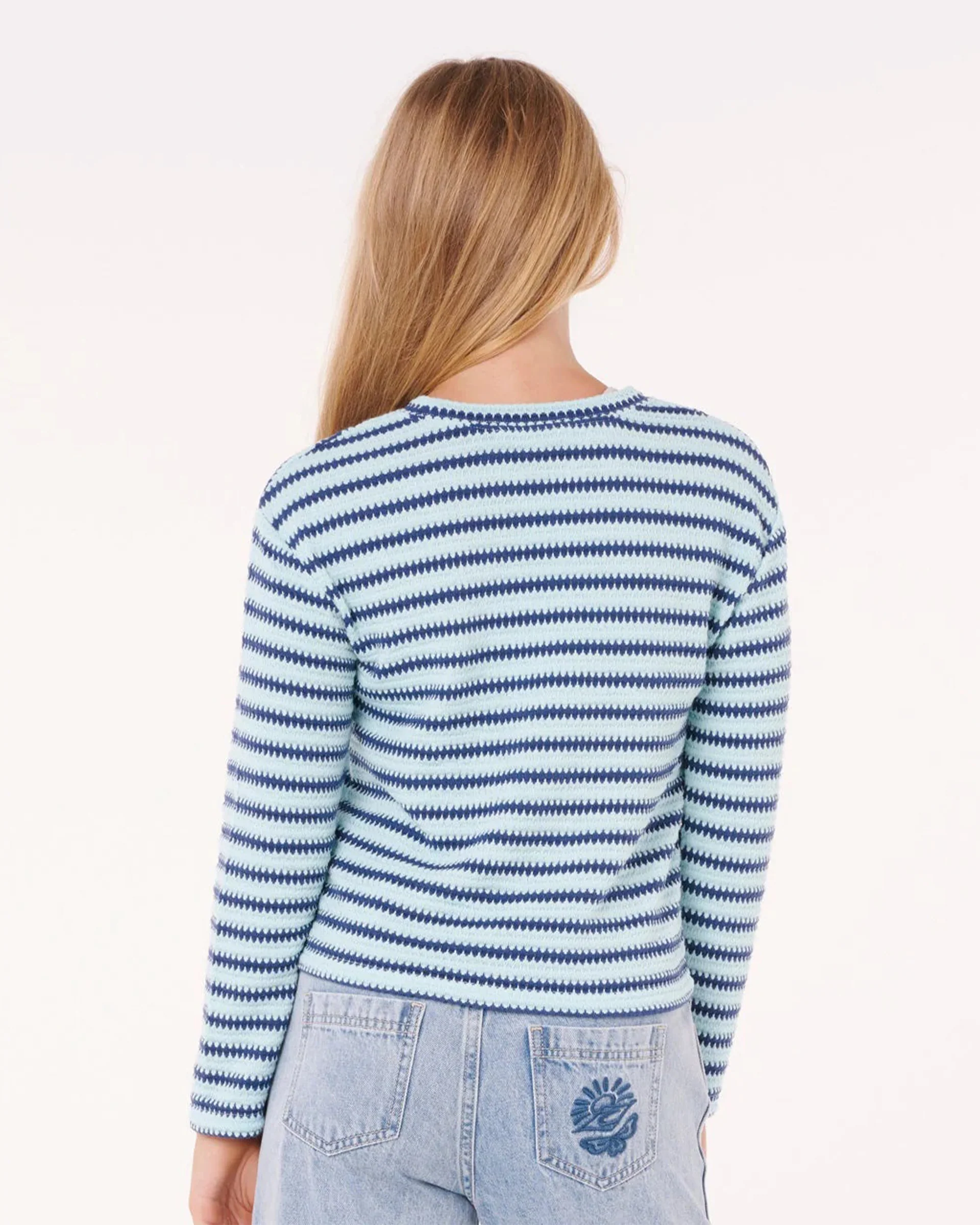 Girl's (8-16) Paradise Club Bobbi L/S T-Shirt - Blue - Image 3