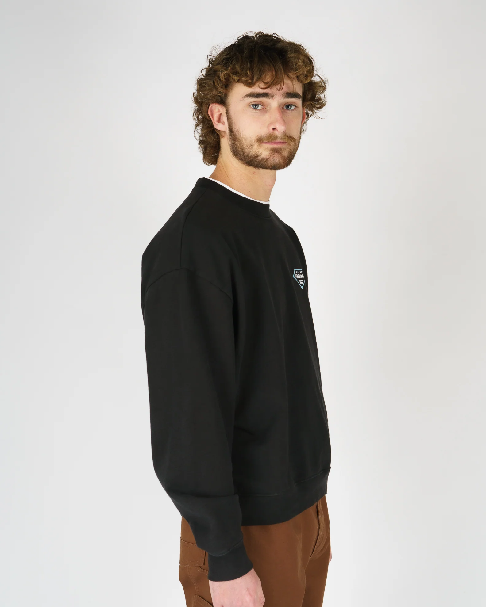 Retro Lam Heavyweight Crewneck - Black - Image 4
