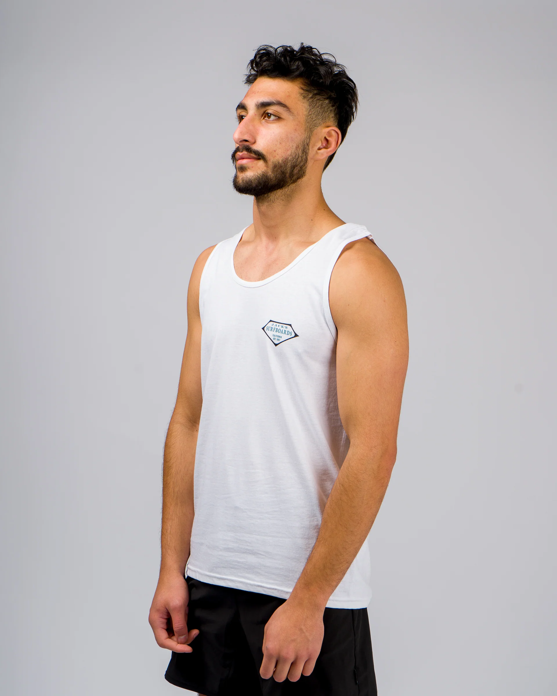 Retro Lam Tank Top - White - Image 6