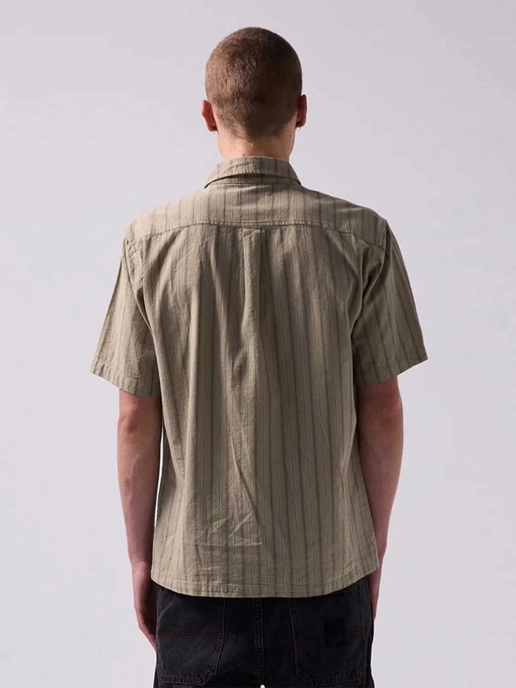 Reynolds Striped S/S Shirt - Moss - Image 2