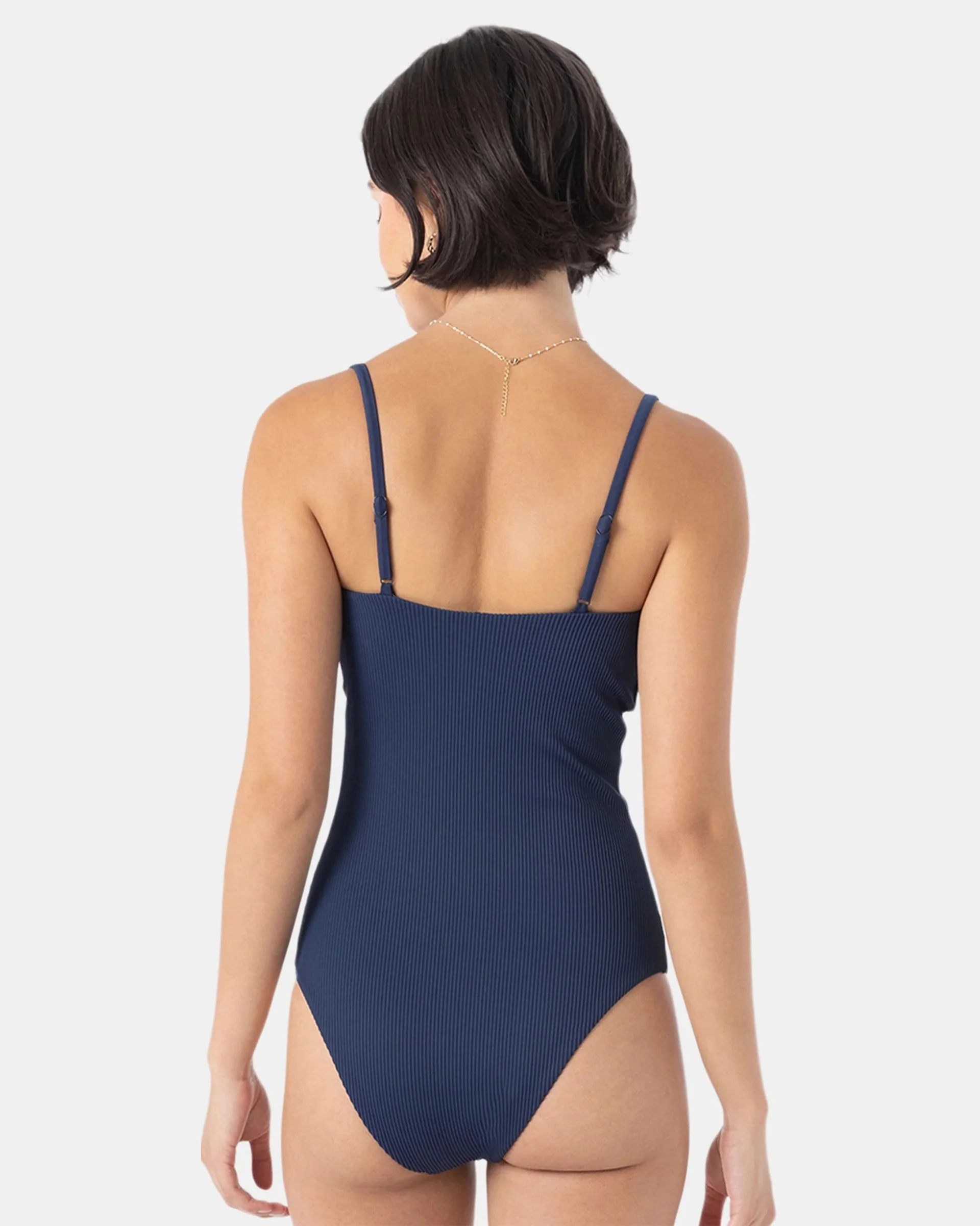 Rib Roxy Love Bandeau One Piece Swimsuit - Mood Indigo - Image 2