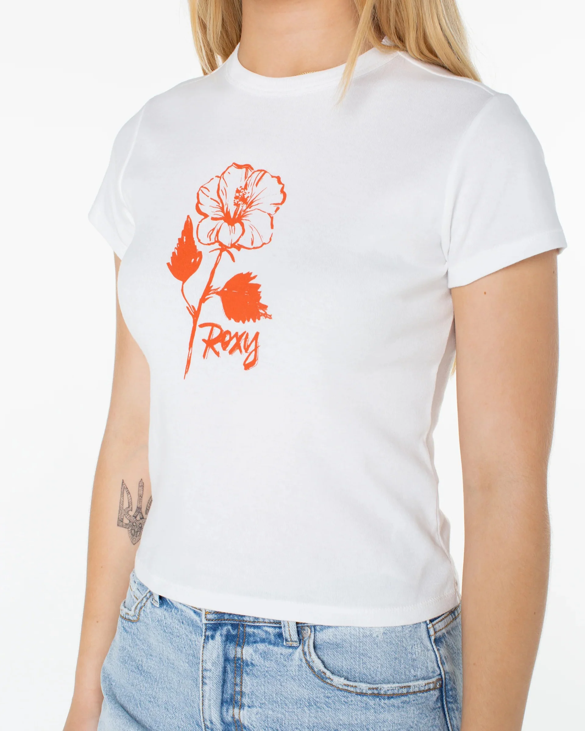 Sunny Days 90'S Baby Tee - Bright White Sunny Days - Image 4