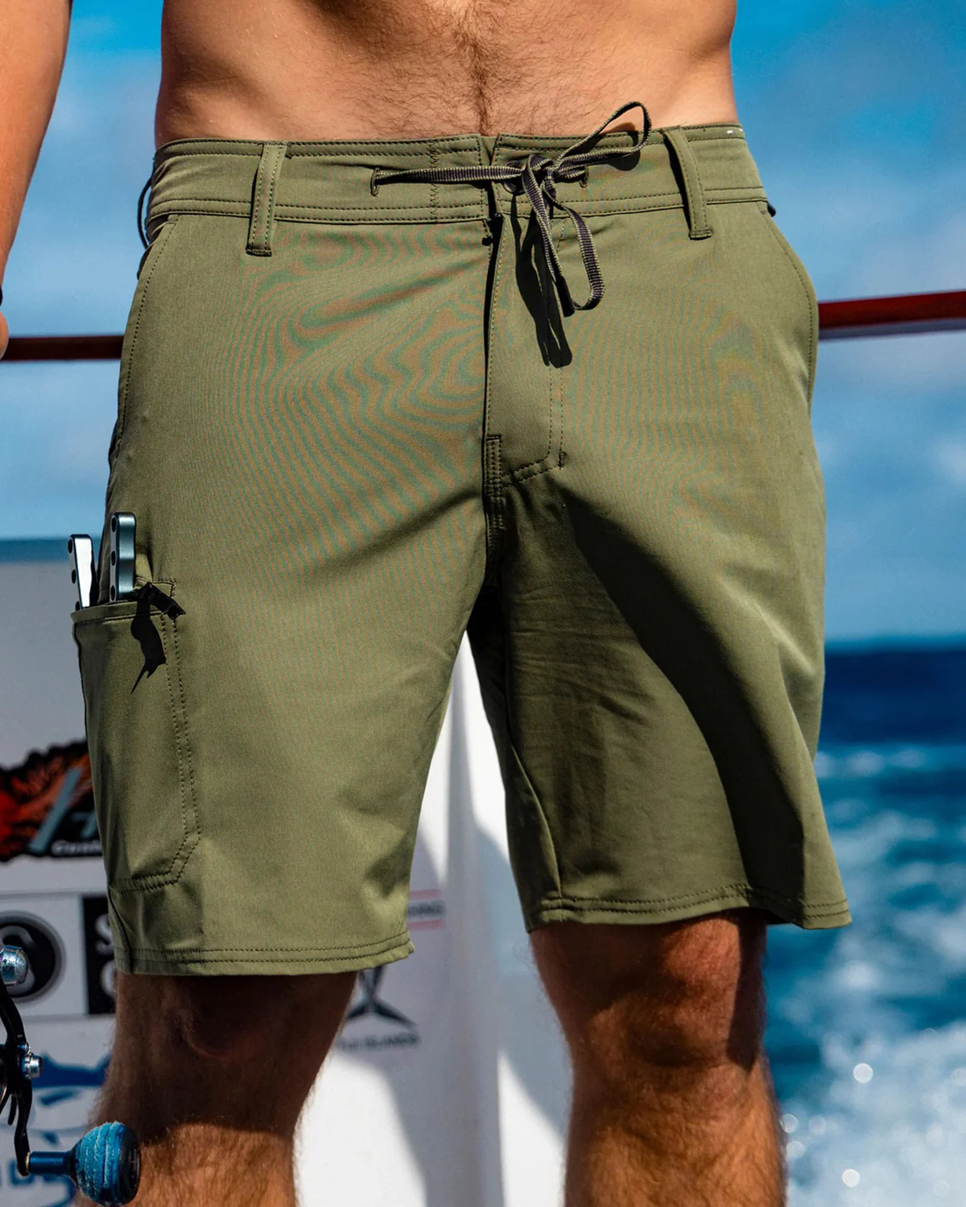 Transom Tech Short - Dusty Olive - Image 3