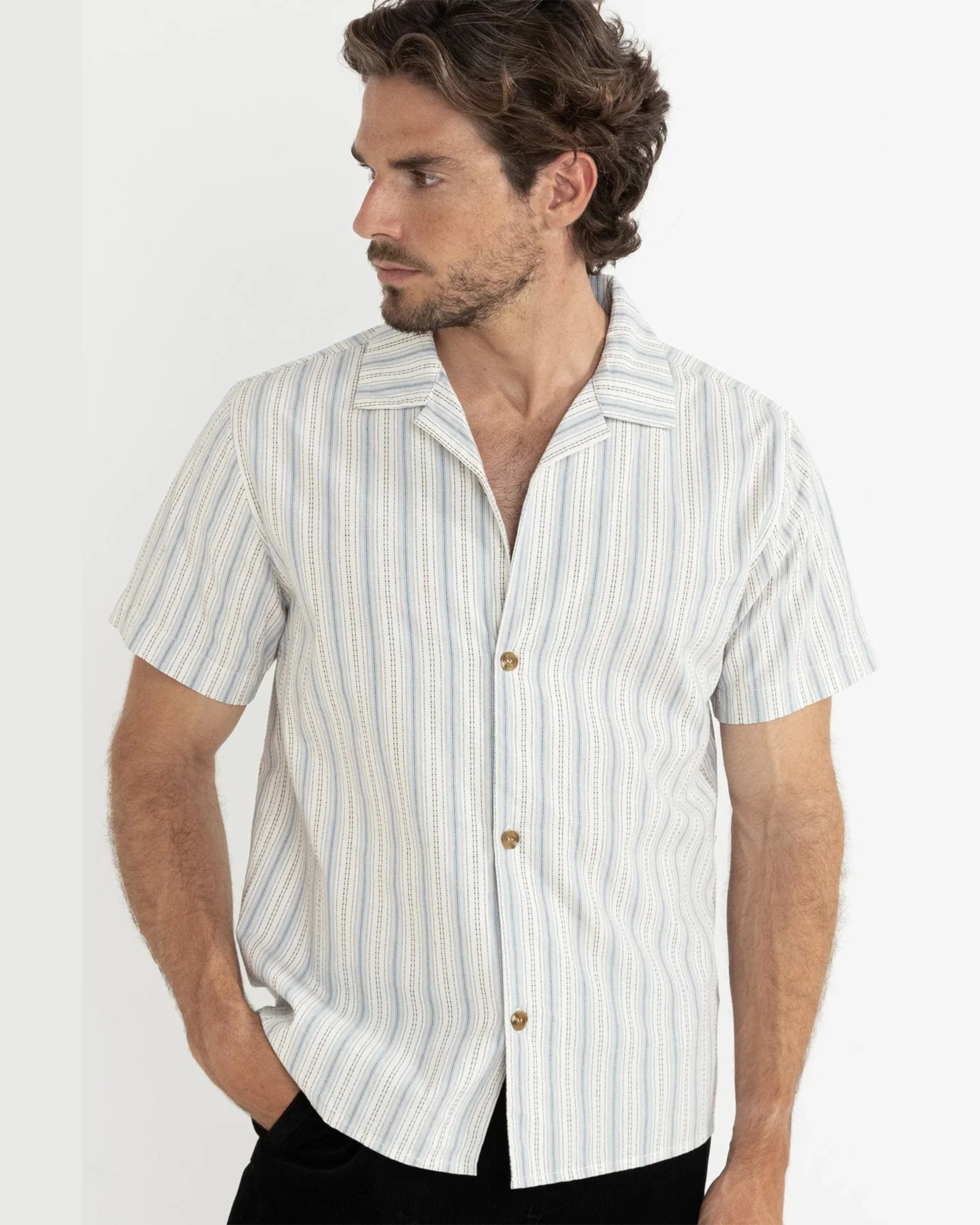 Vacation Stripe S/S Shirt - Natural - Image 2
