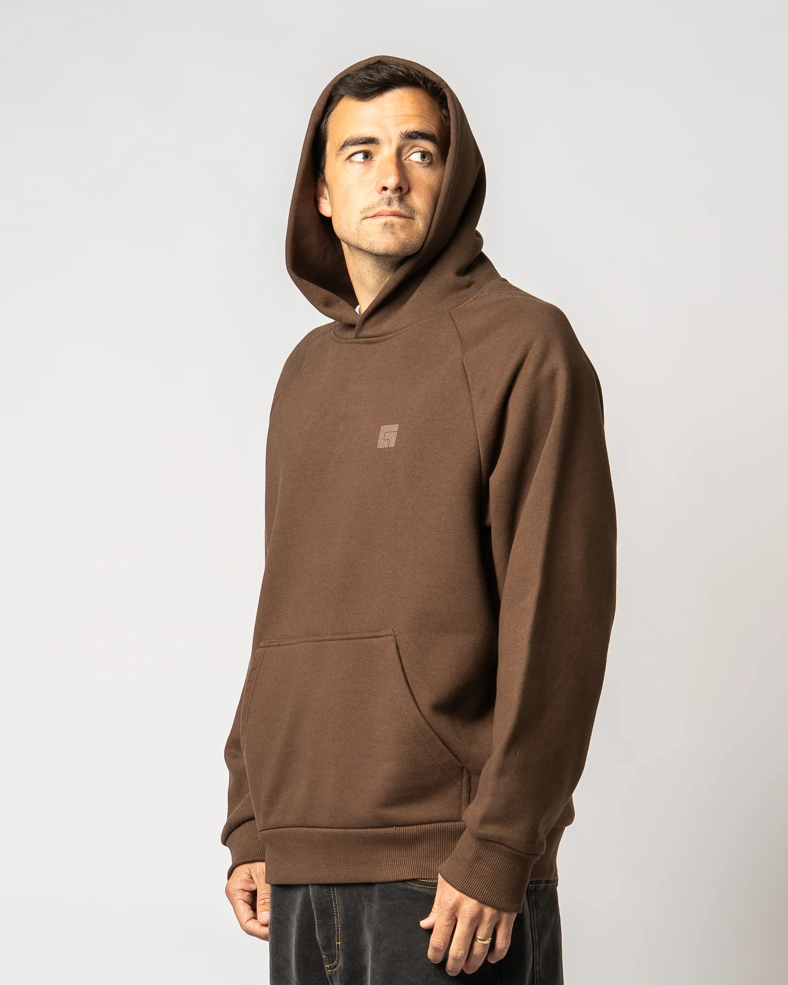 Volt Pullover Hoodie - Chocolate Brown - Image 4