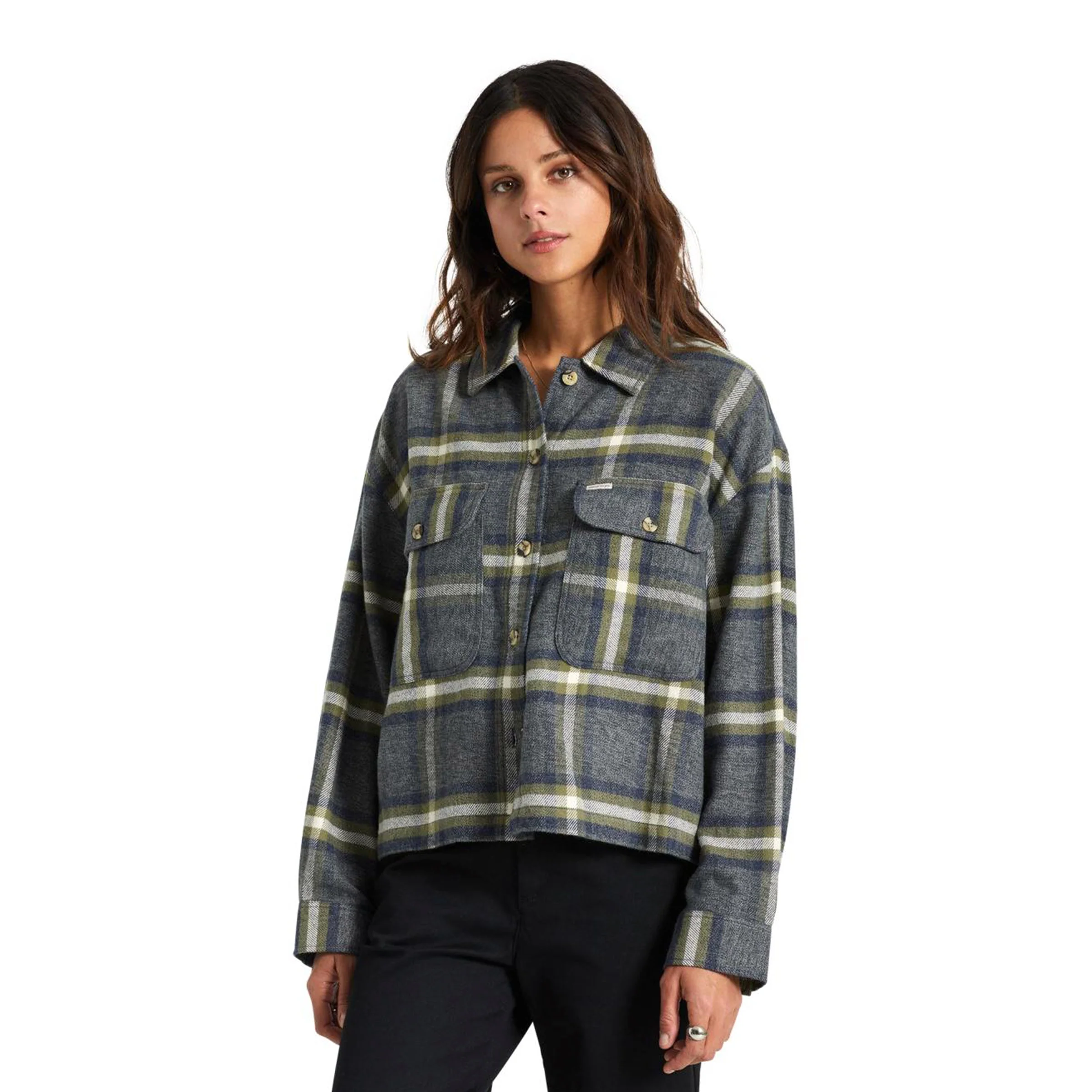 Women's Bowery Flannel - Washed Navy - Image 2