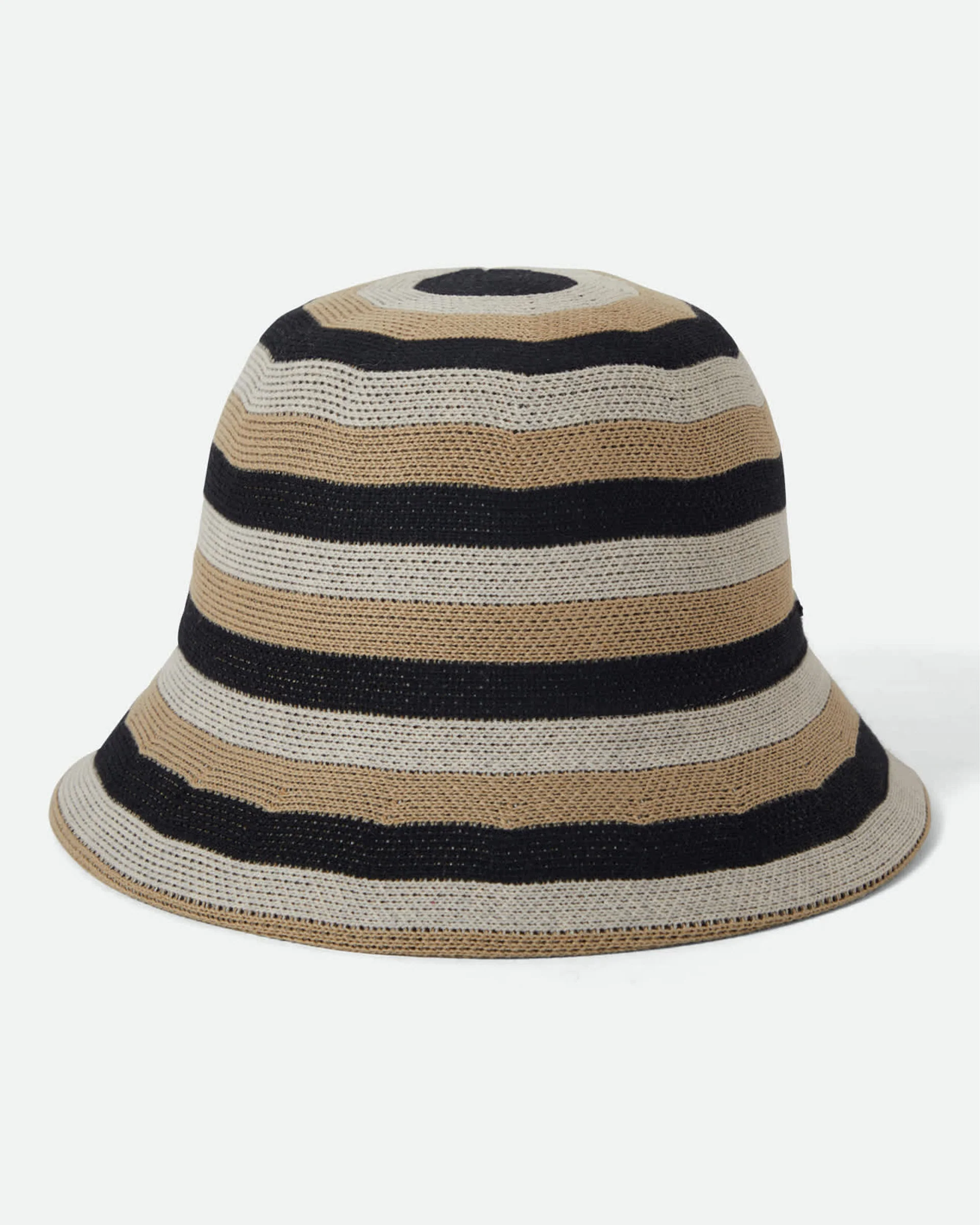 Women's Lisboa Knit Packable Bucket Hat - Black/Sand/Whitecap - Image 8